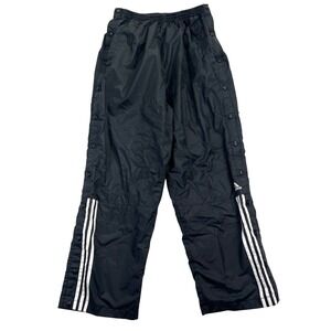 Adidas Tear Away Track Pants Mens Large Black Vintage Y2K Snap Side 161369 08/02